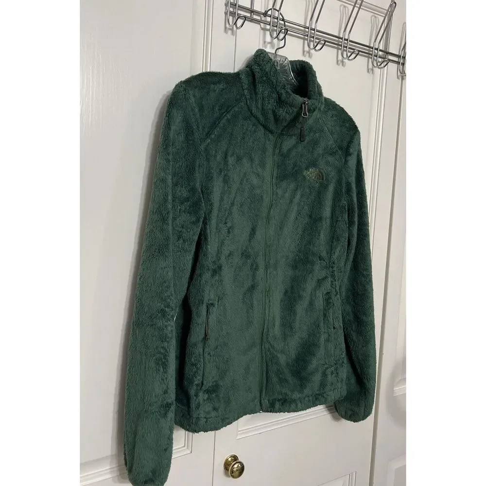 The North Face Osito Forest Green Full Zip Womens Jacket Sz M - Picture 3 of 8